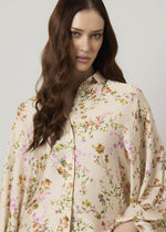 Camicia over in georgette stampata