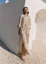 Pantaloni ampi in georgette stampata