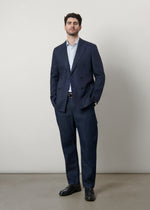 Blazer doppio petto in misto lino