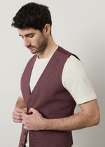 Gilet micro fantasia pie de poule