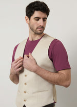 Gilet in misto lino