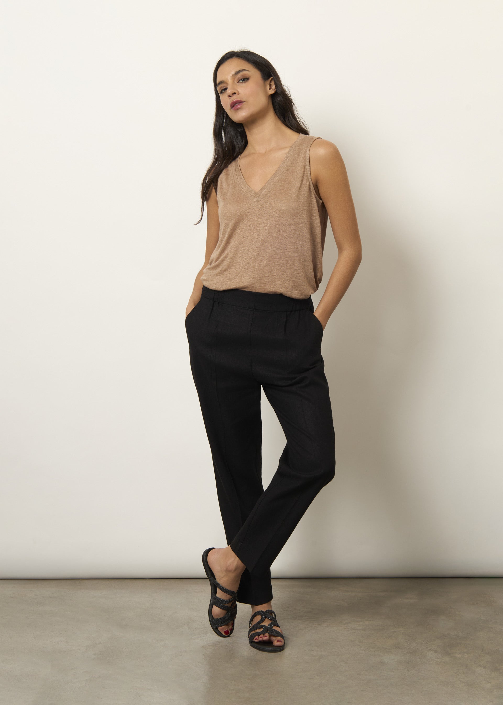 Pantaloni in misto lino