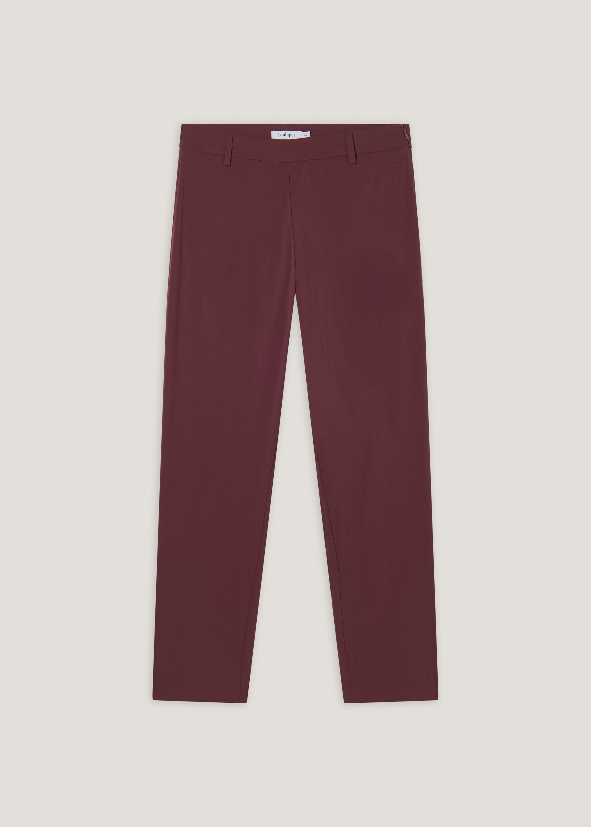 Pantaloni slim in popeline di cotone