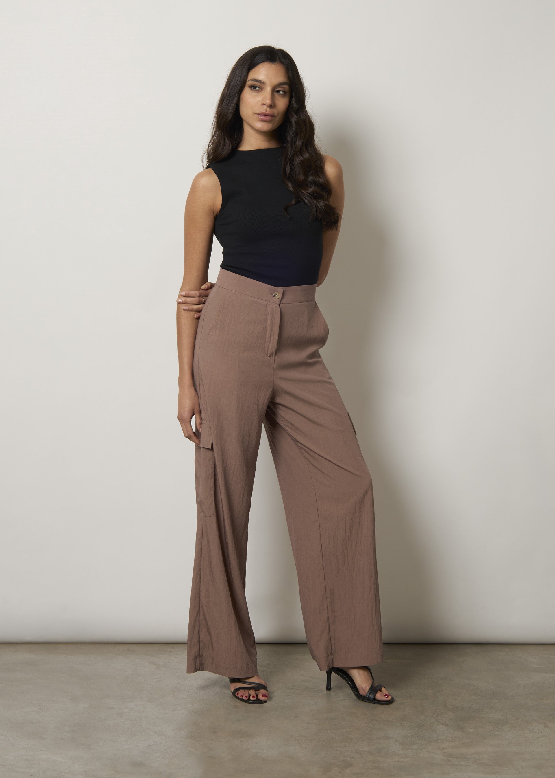 Top in costina di cotone stretch