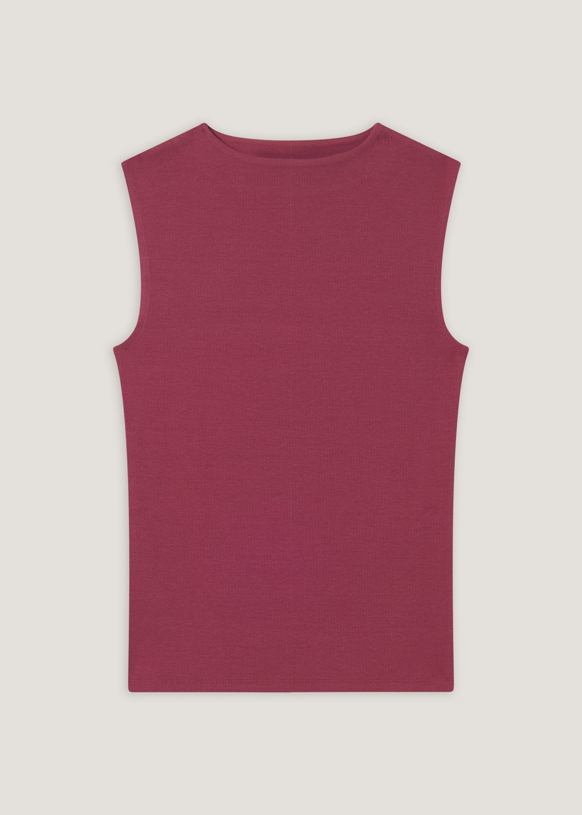 Top in costina di cotone stretch