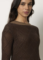 Pull-over in misto cotone traforato