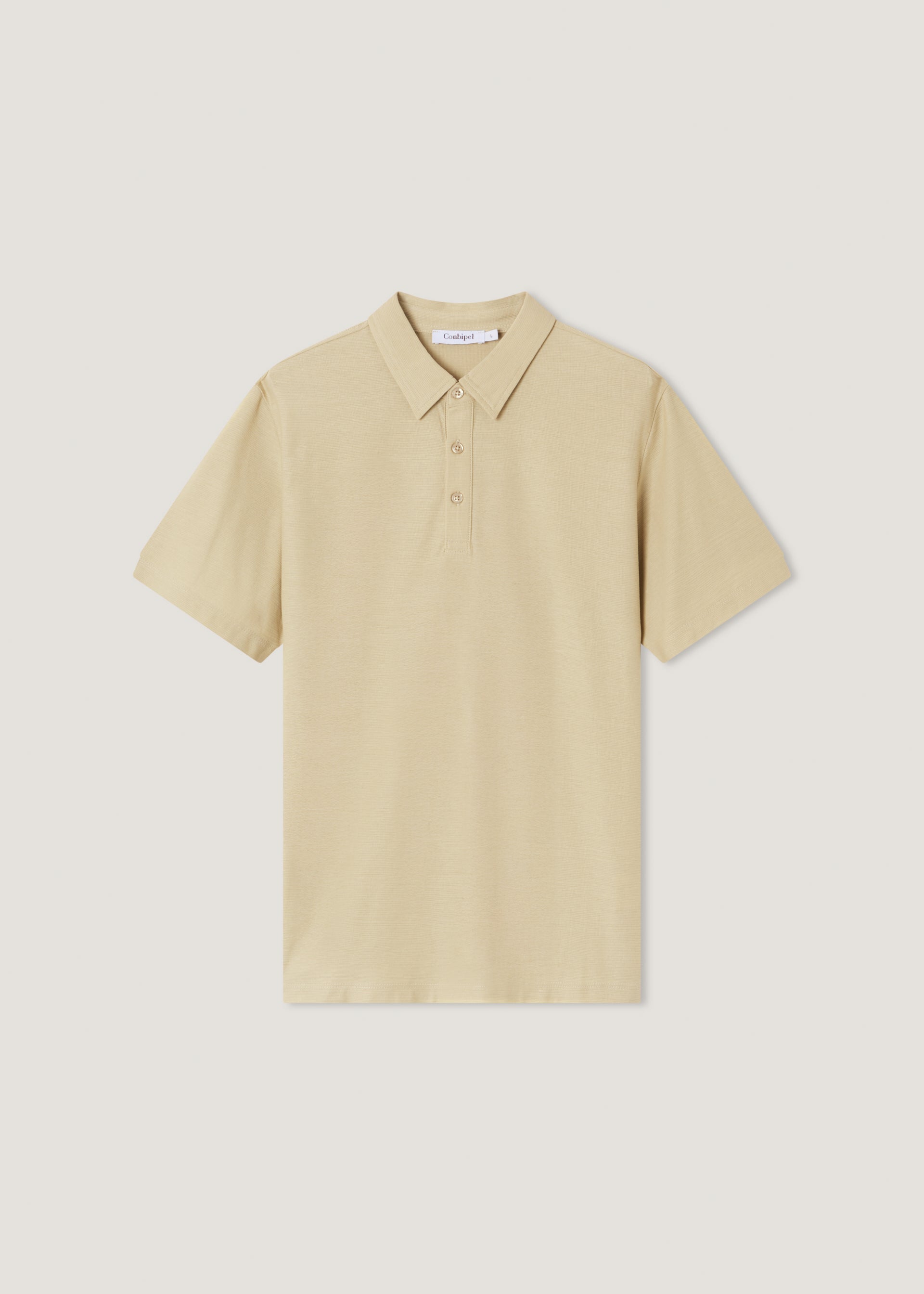 Polo in jersey di puro cotone textured