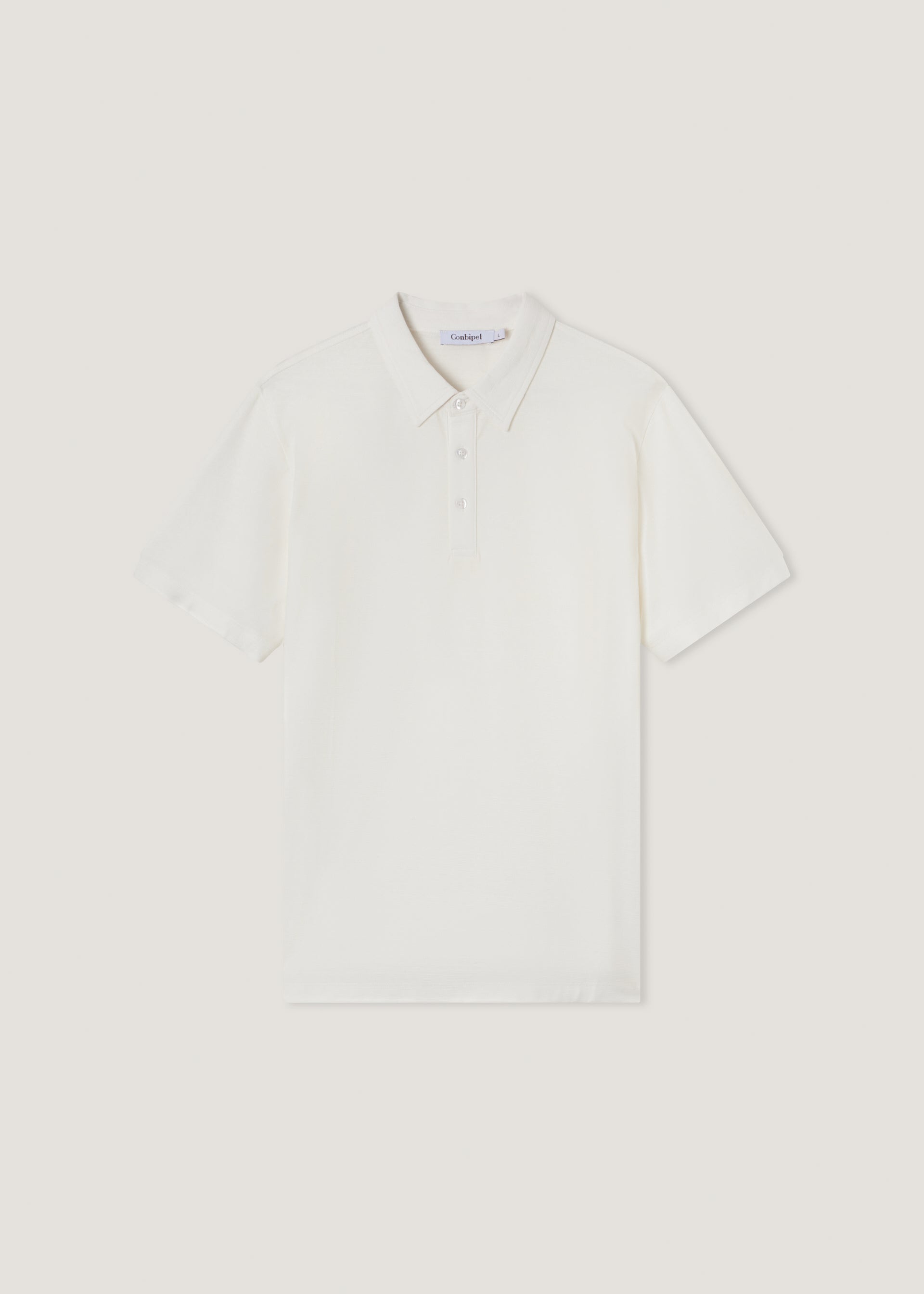 Polo in jersey di puro cotone textured