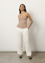 Top in maglia a coste
