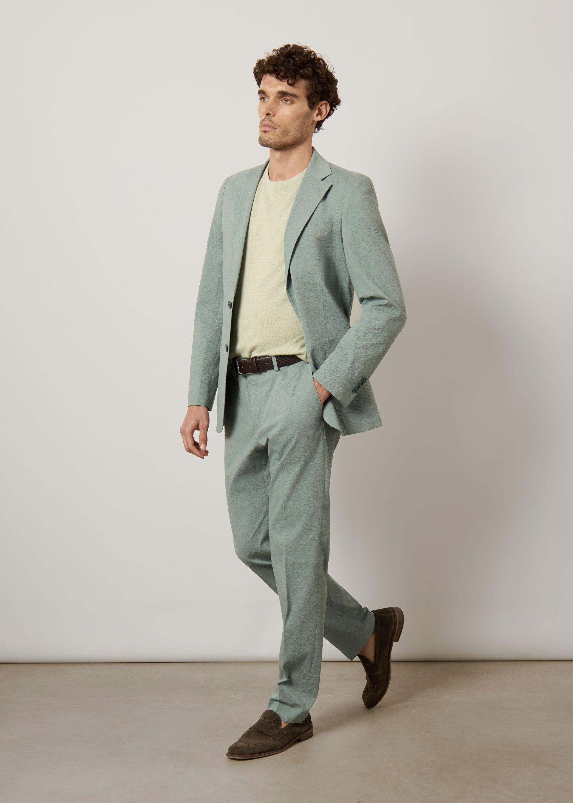 Blazer seersucker in cotone