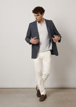 Blazer in lino e cotone