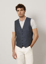 Gilet in lino e cotone