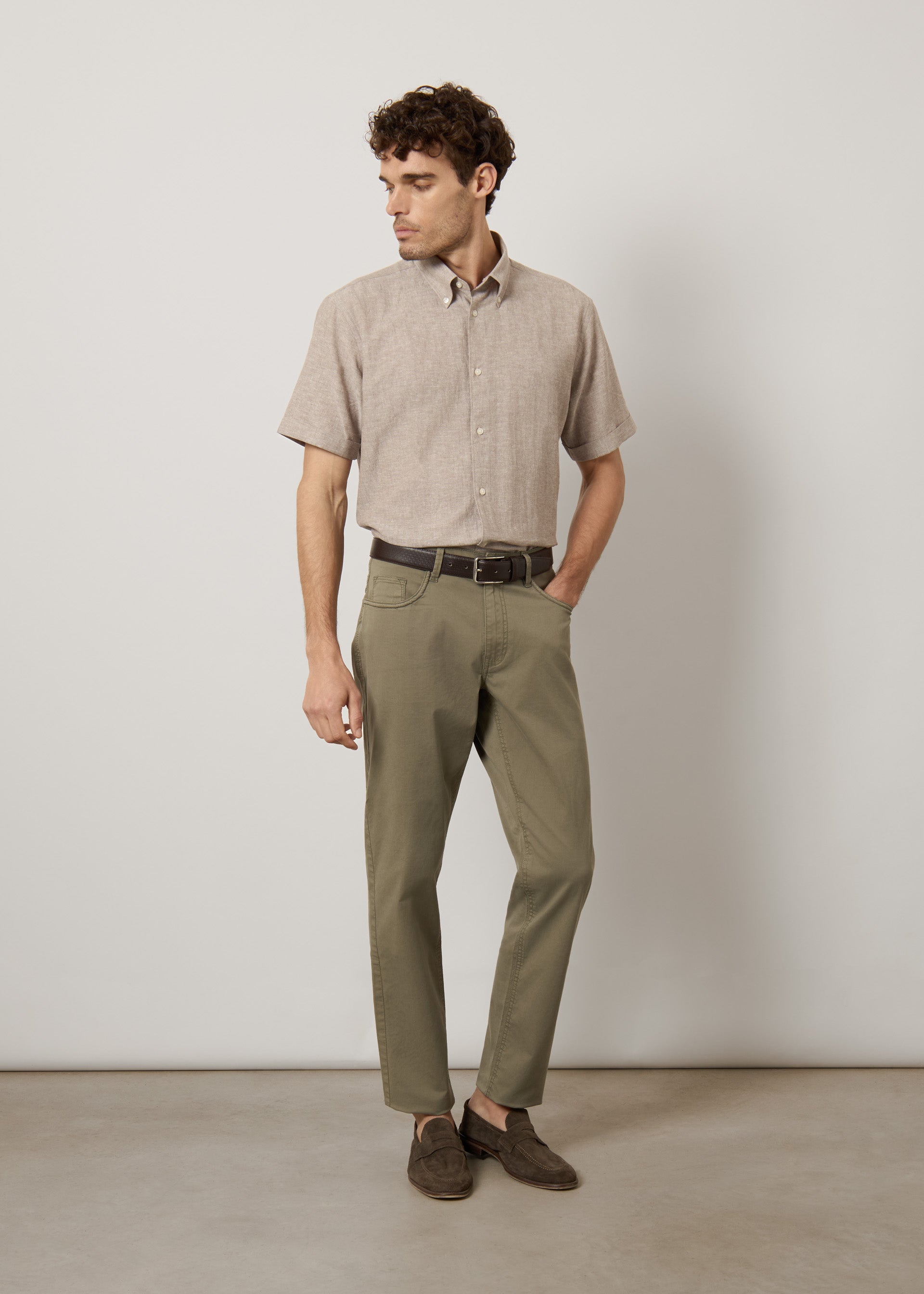Camicia in lino e cotone