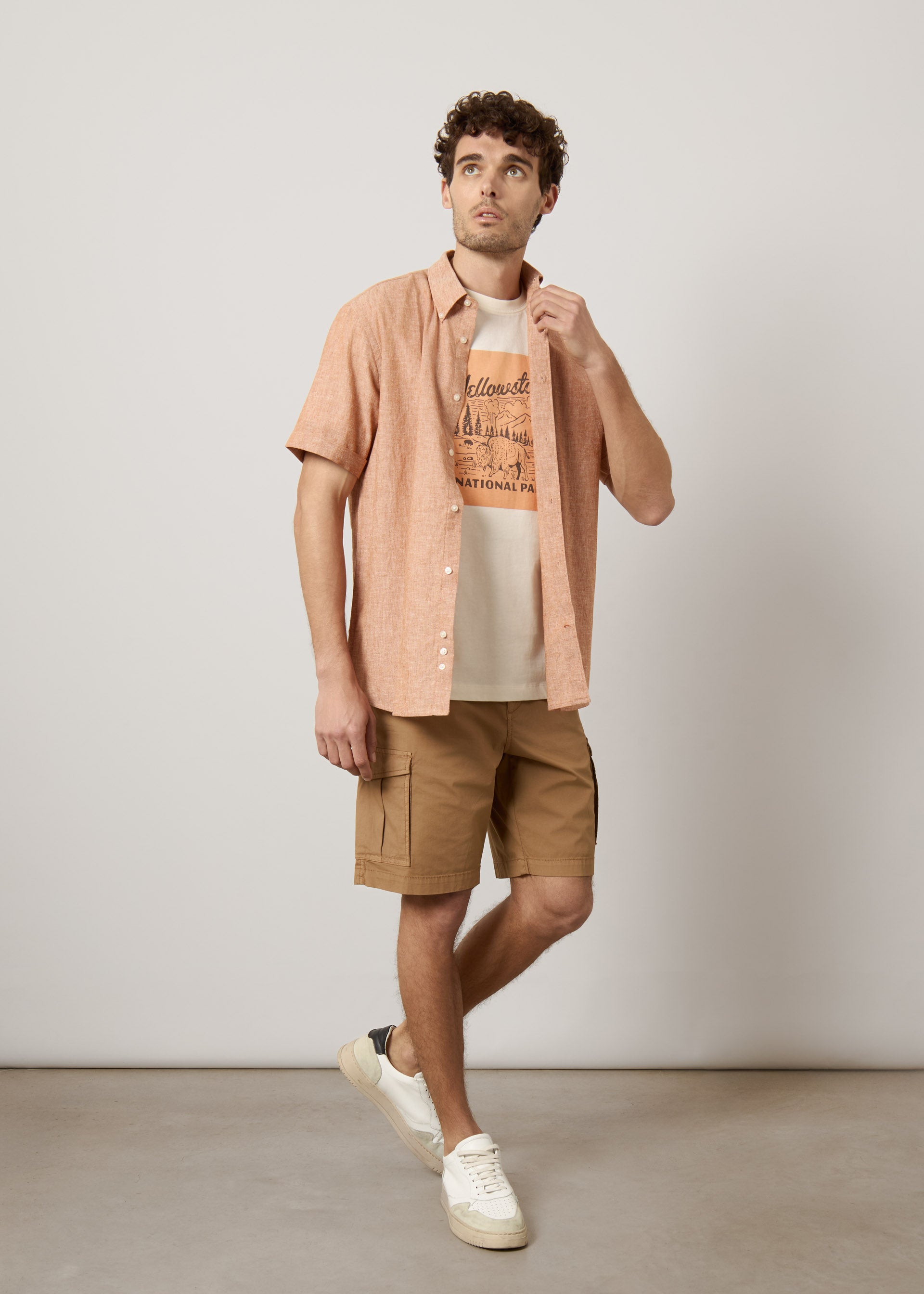 Camicia in lino e cotone