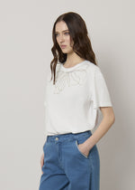 T-shirt in puro cotone con applicazioni