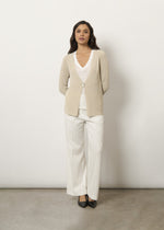 Cardigan con fili metallici