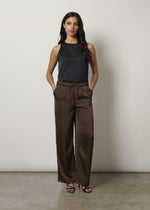 Pantaloni ampi in raso