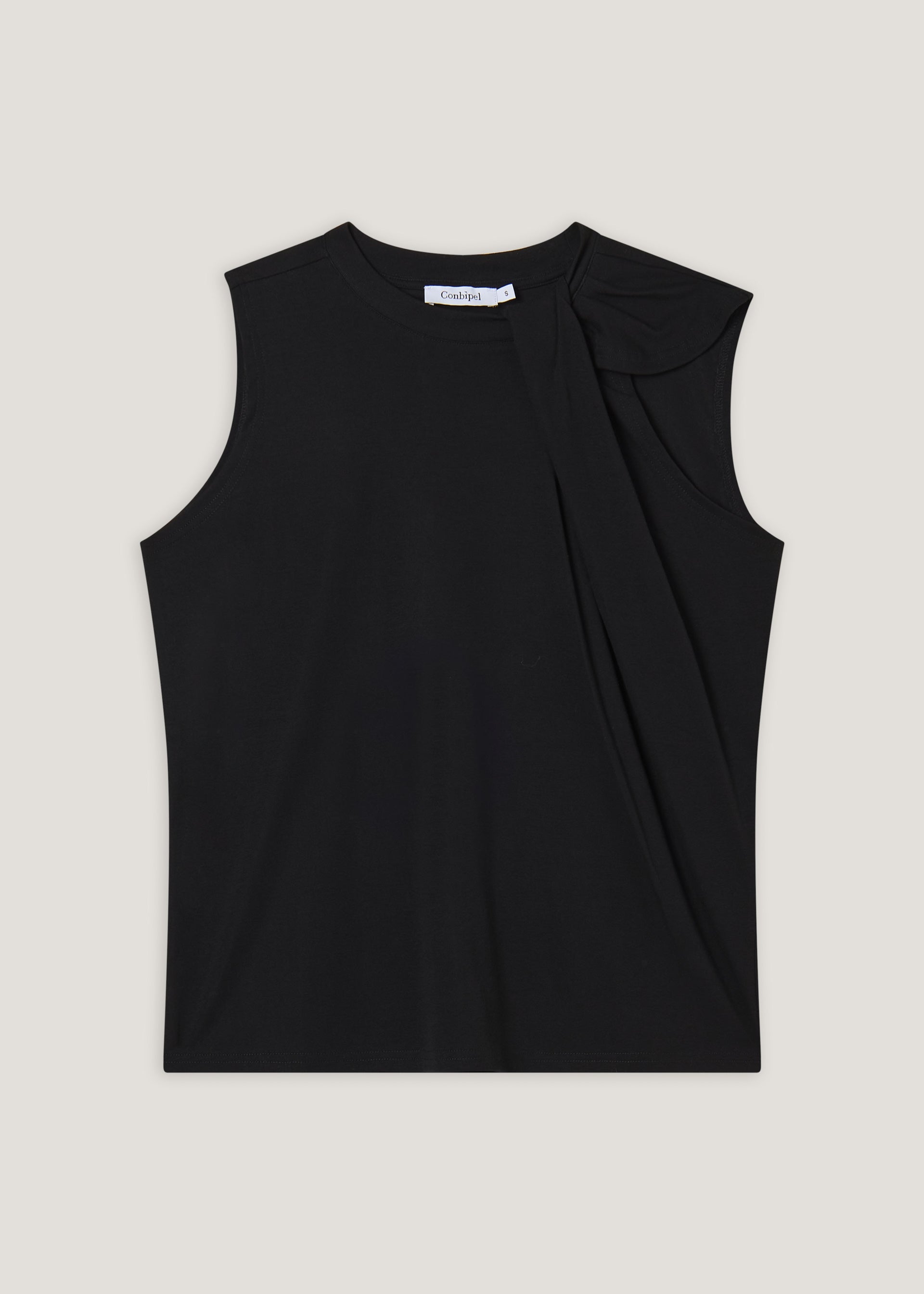 Top in cotone con nodo