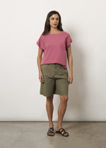 T-shirt in puro cotone ricamata