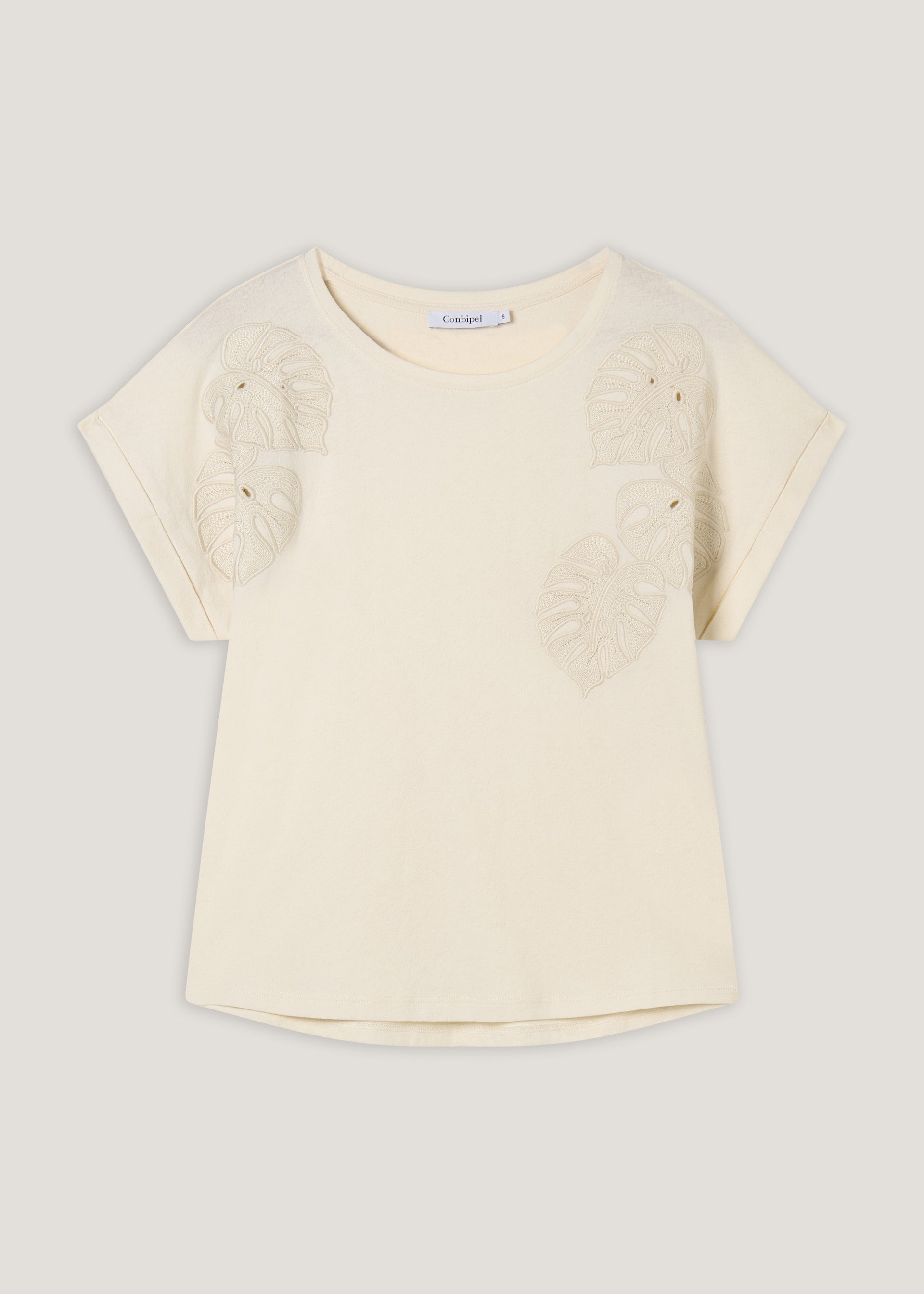 T-shirt in puro cotone ricamata