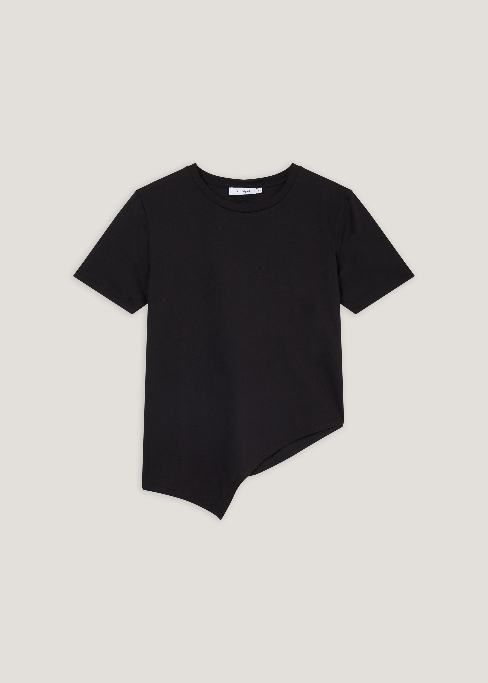 T-shirt in puro cotone bi-materica