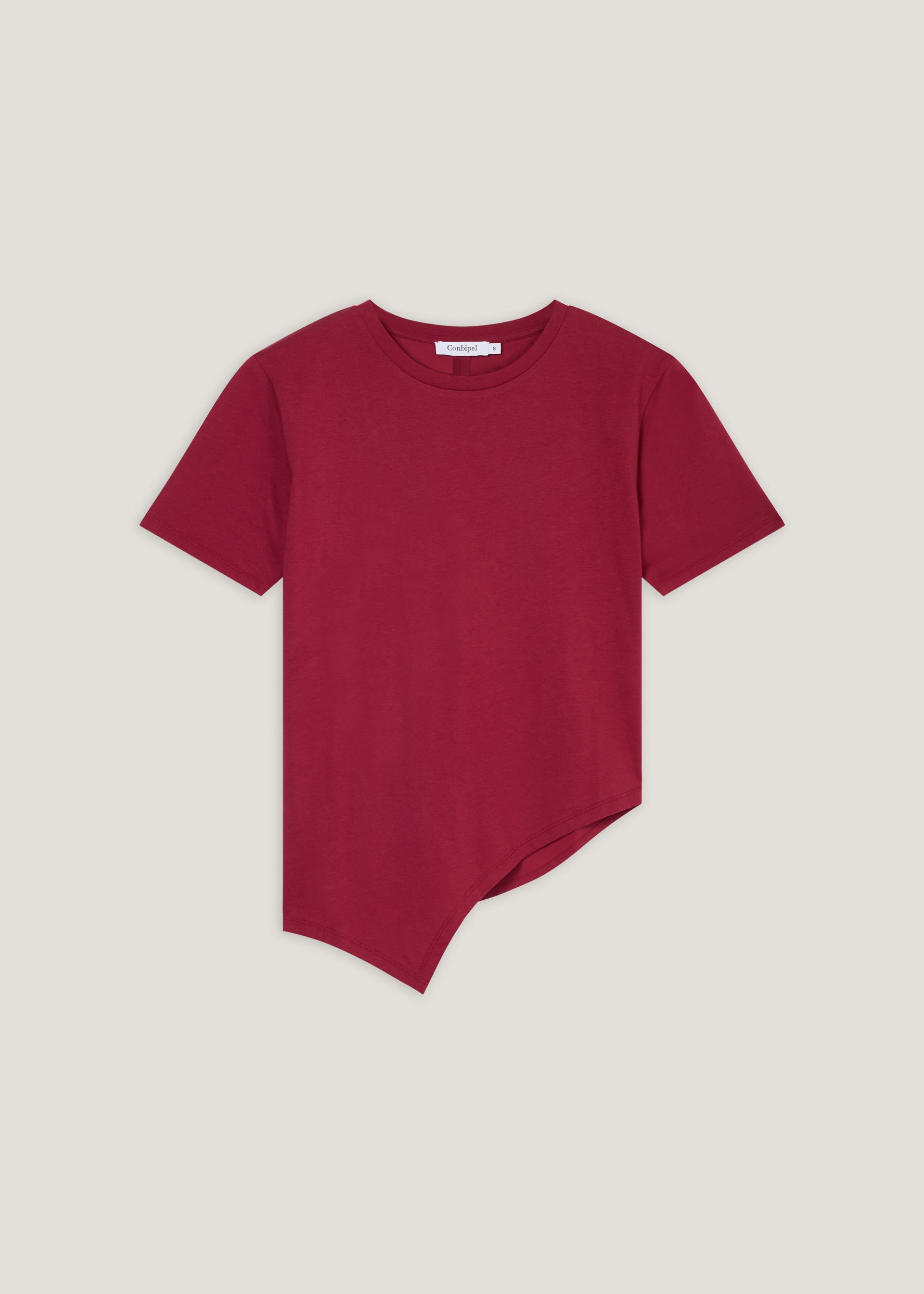 T-shirt in puro cotone bi-materica