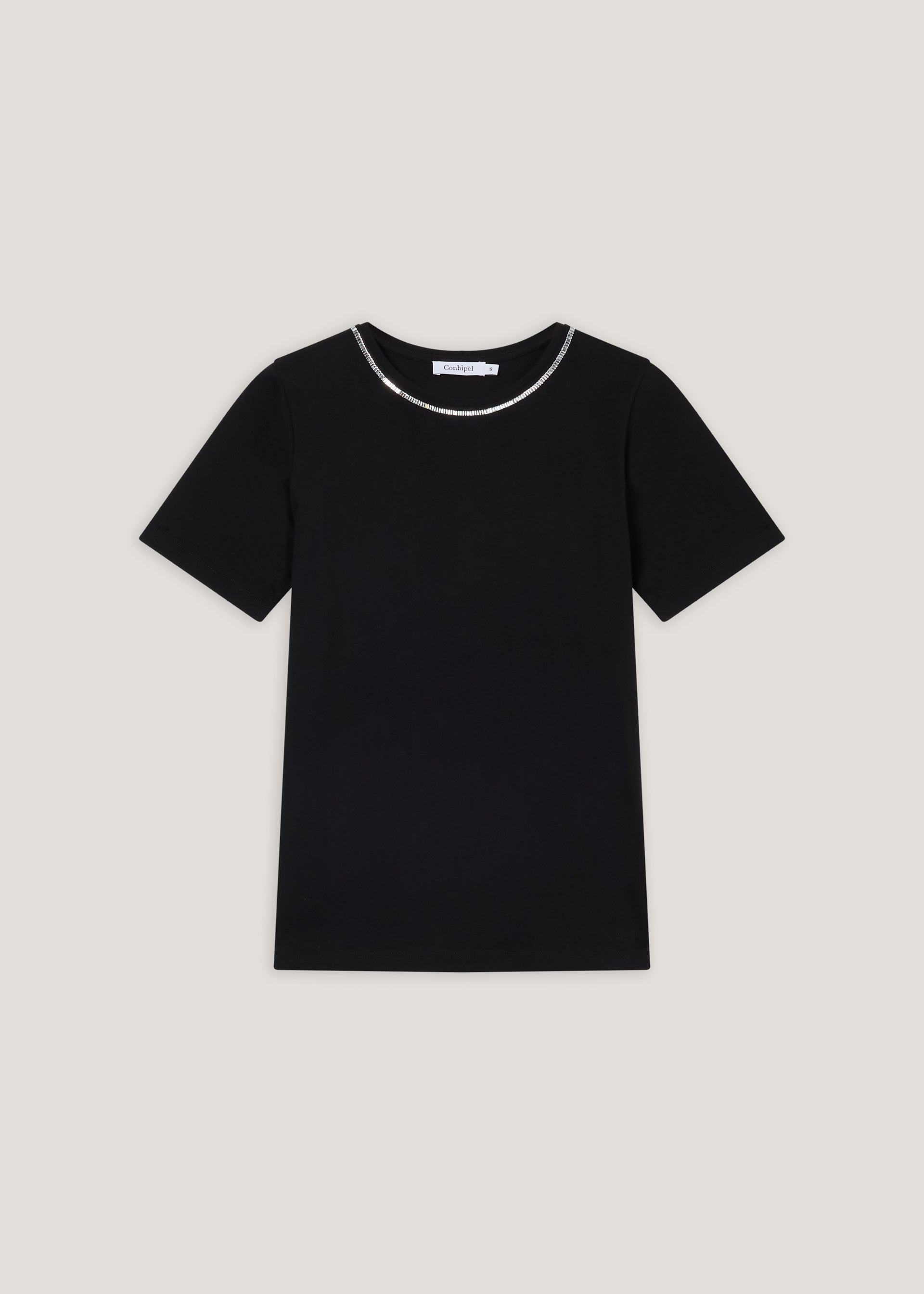 T-shirt in puro cotone con pietre
