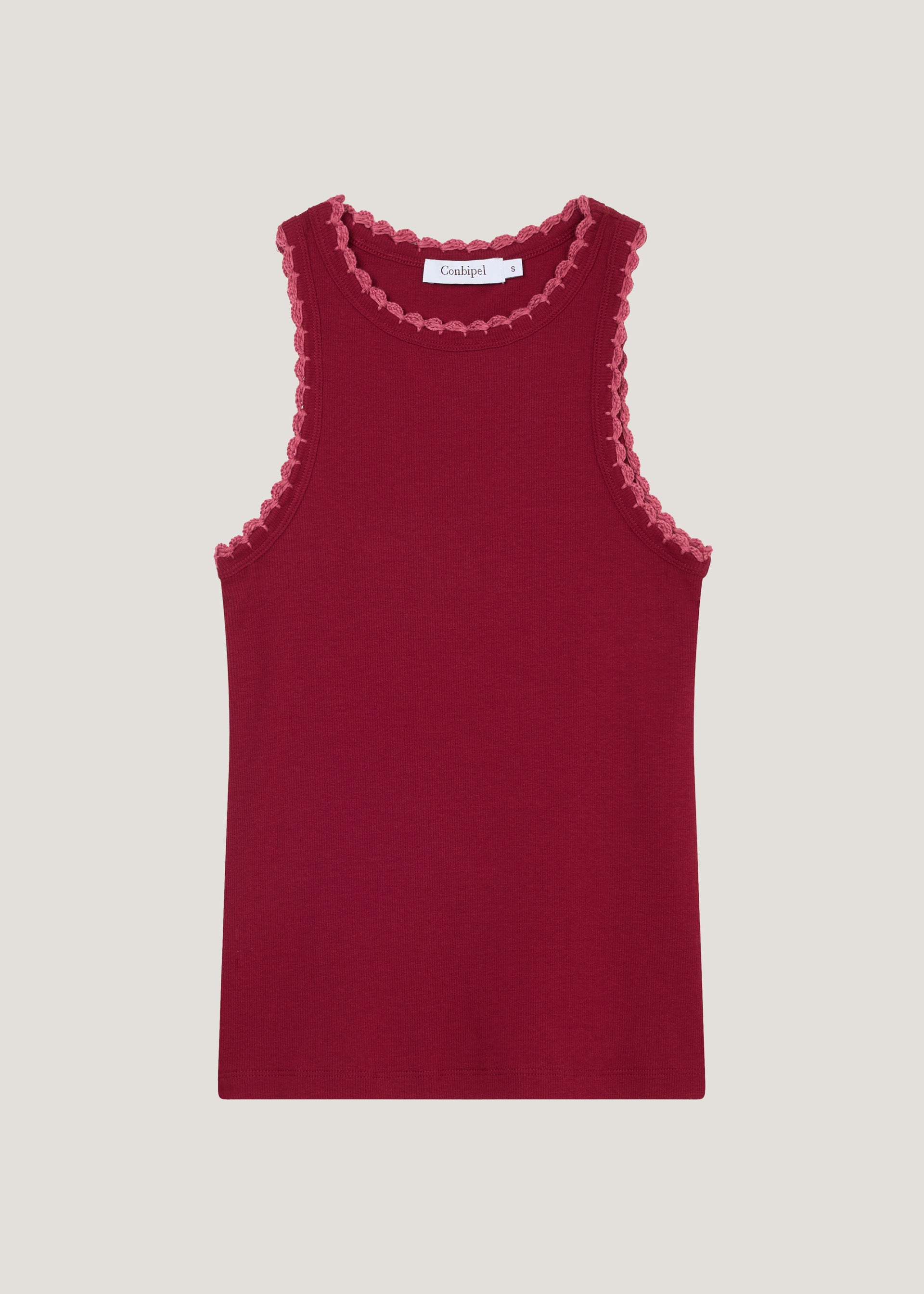 Top in costina di cotone elasticizzata