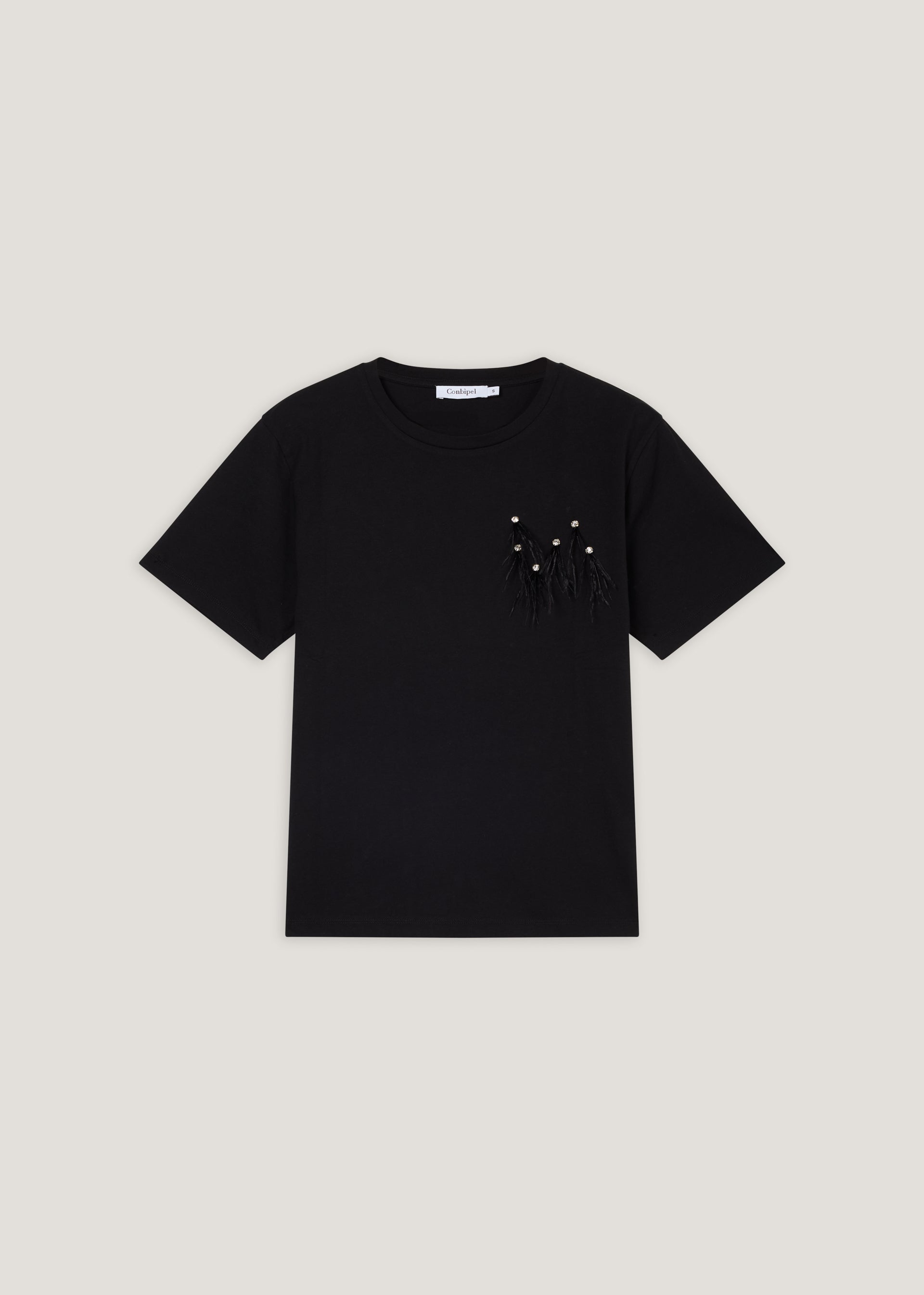 T-shirt in puro cotone con applicazioni
