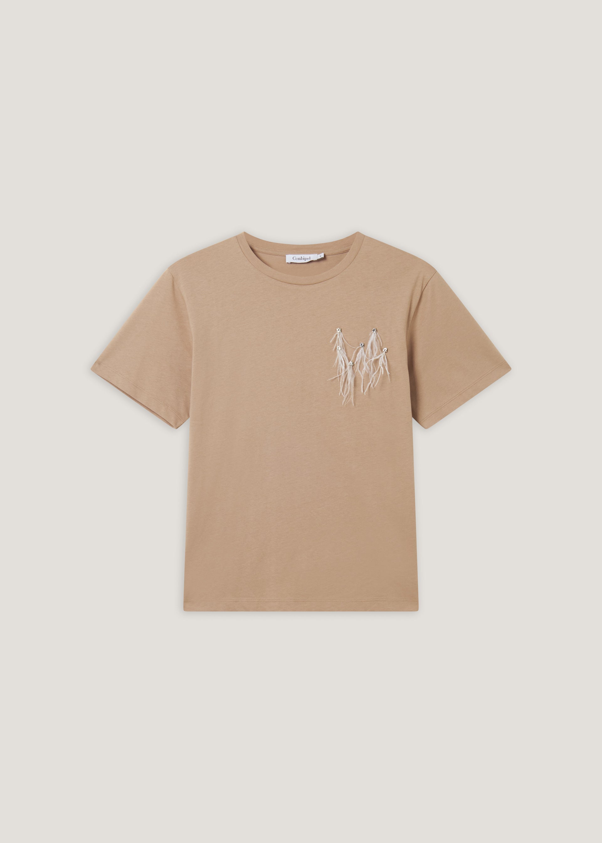 T-shirt in puro cotone con applicazioni
