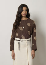 Blusa ricamata in puro cotone