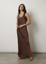 Abito lungo in satin