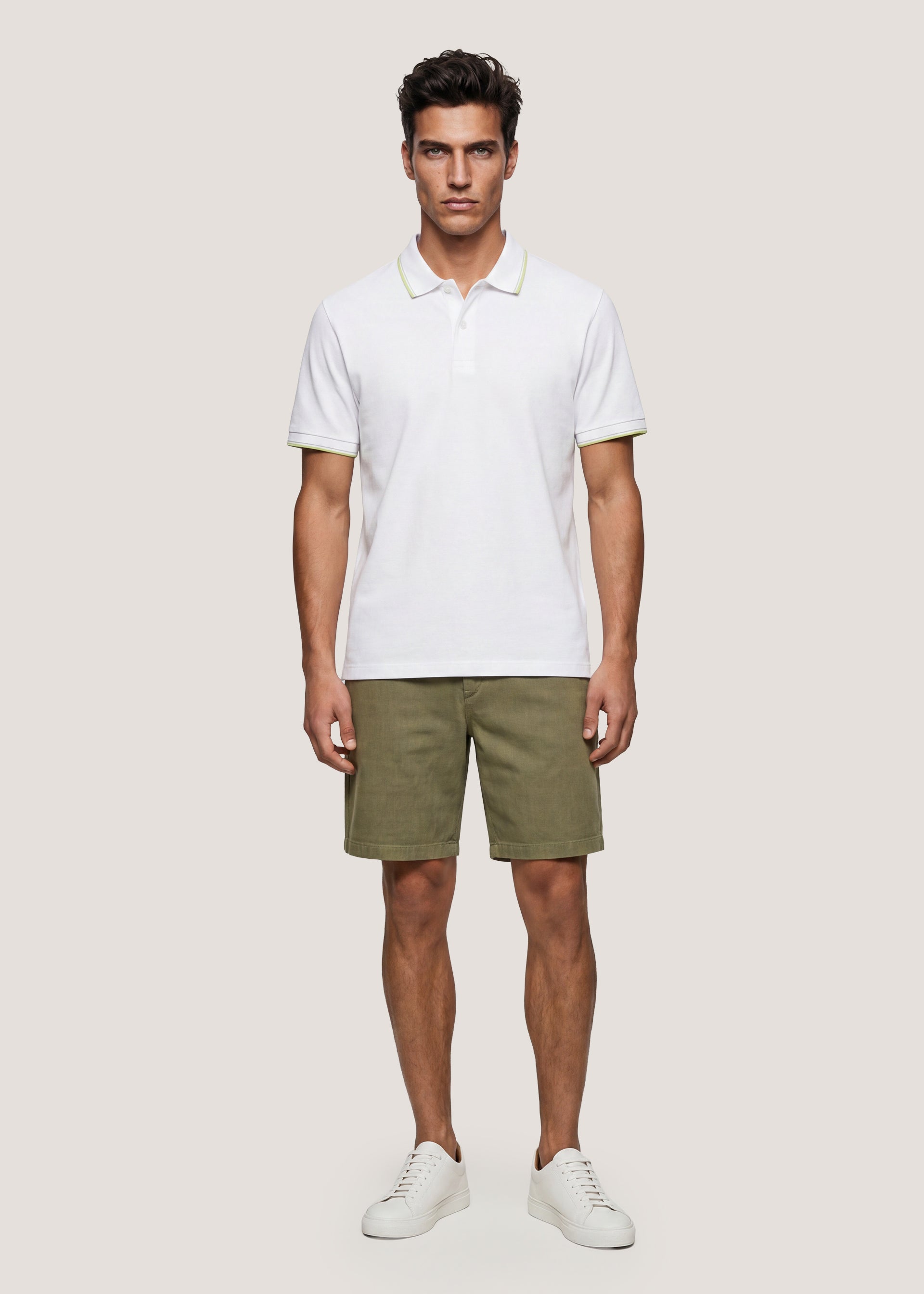 Bermuda seersuker in cotone stretch