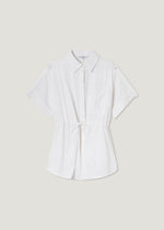 Camicia a kimono in misto lino