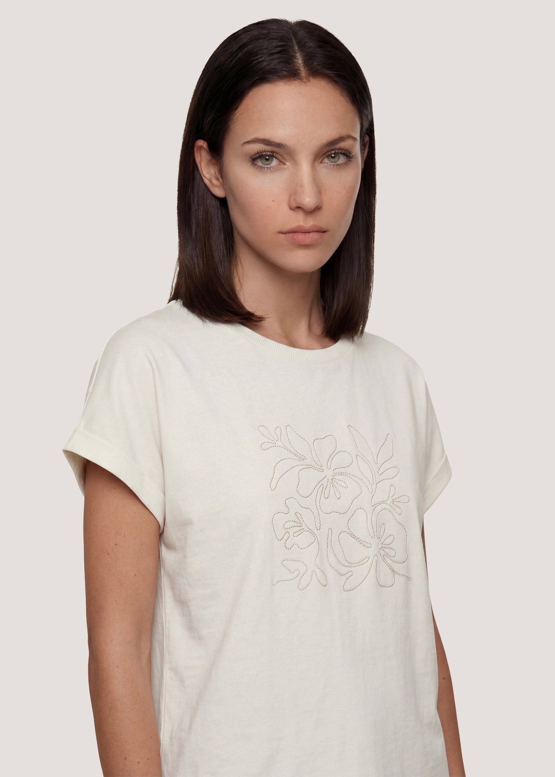 T-shirt in puro cotone con applicazione