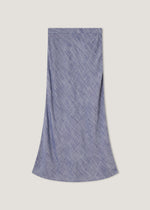 Gonna lunga in chambray di misto lino