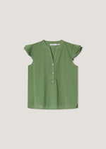 Blusa in puro cotone con rouches