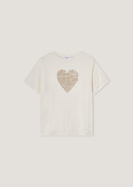 T-shirt con ricamo e applicazioni