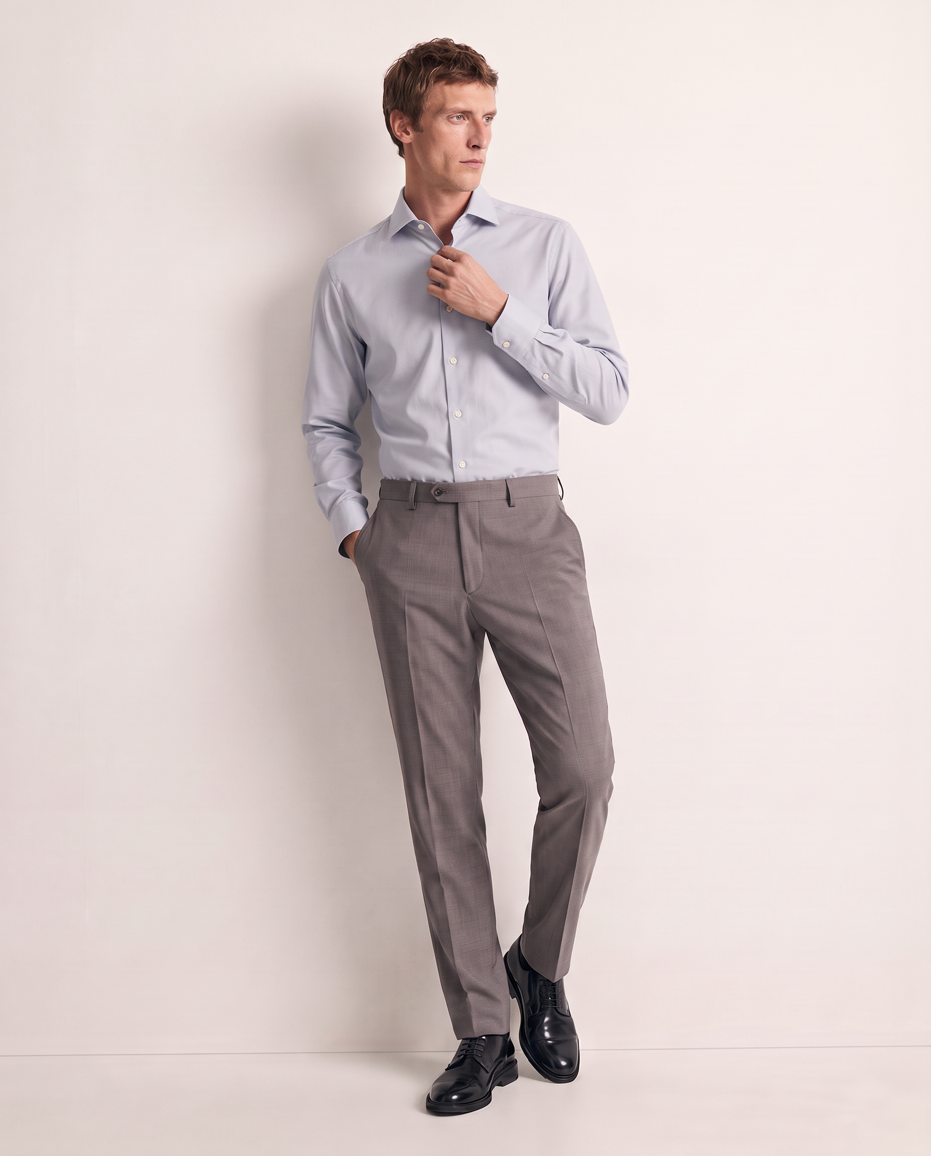 Camicia no stiro in twill