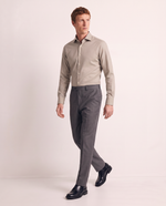 Camicia no stiro aderente in twill
