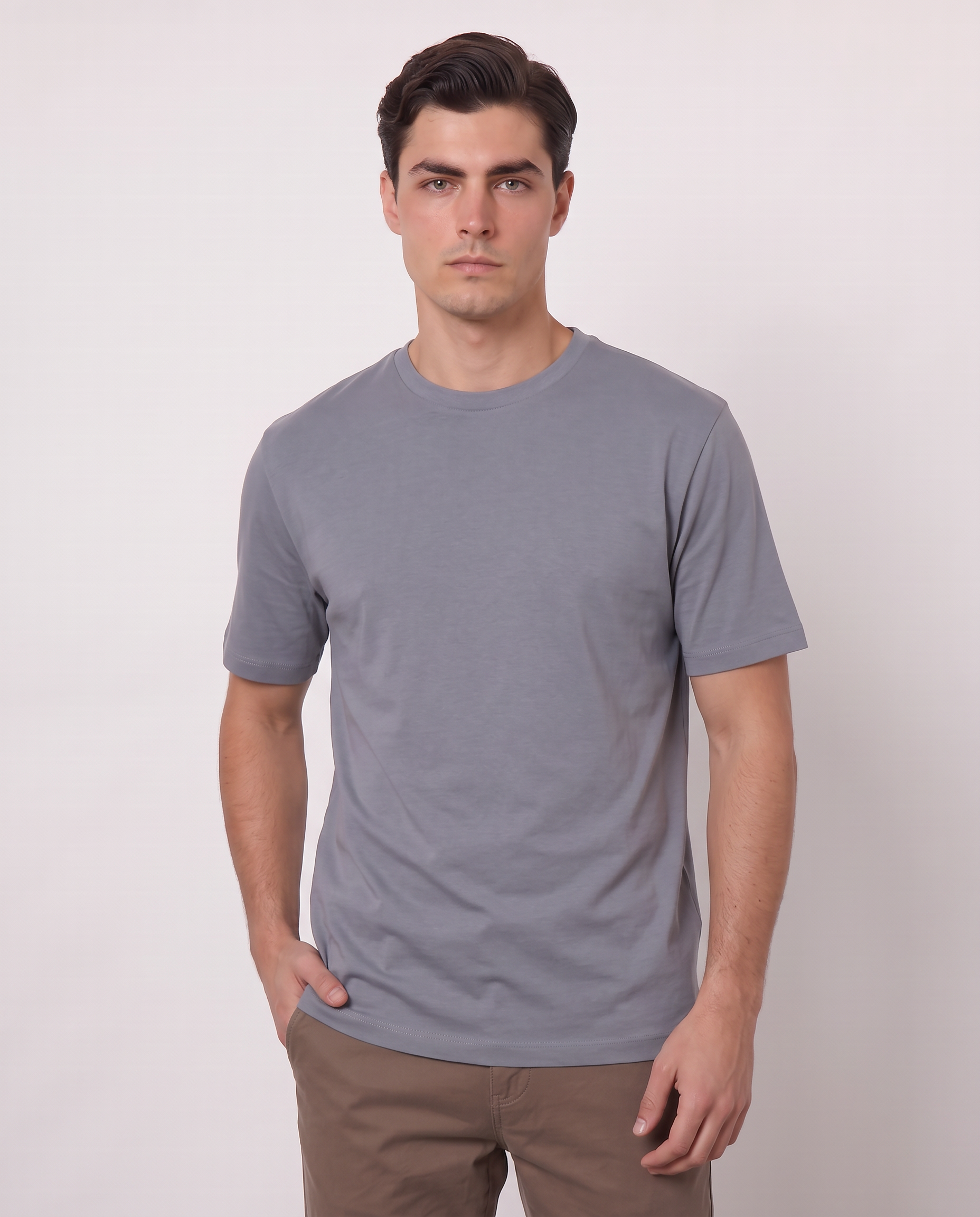 T-shirt no stiro in puro cotone