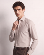 Camicia no stiro a righe aderente