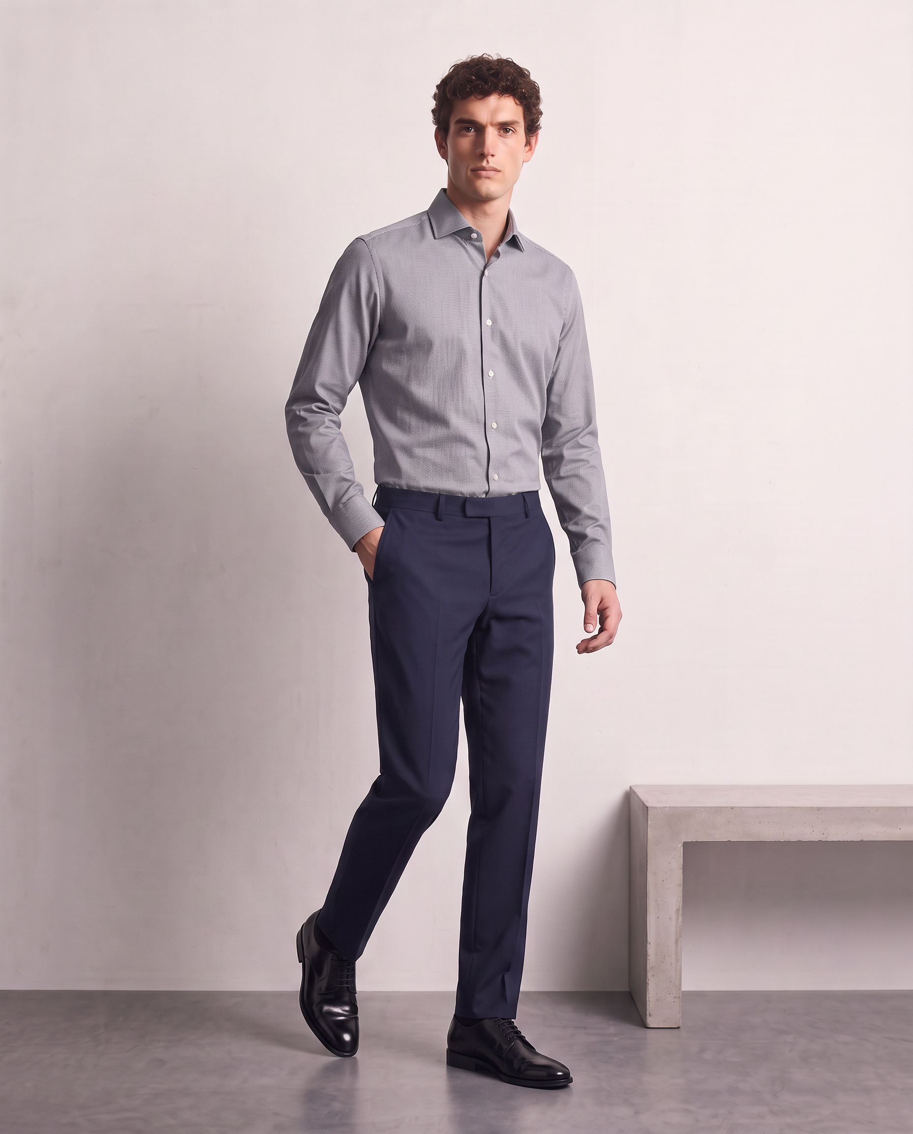 Camicia no stiro con bottoni