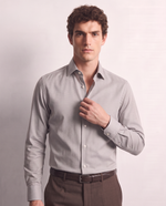 Camicia no stiro in micro quadretto