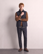 Gilet trapuntato a rombi
