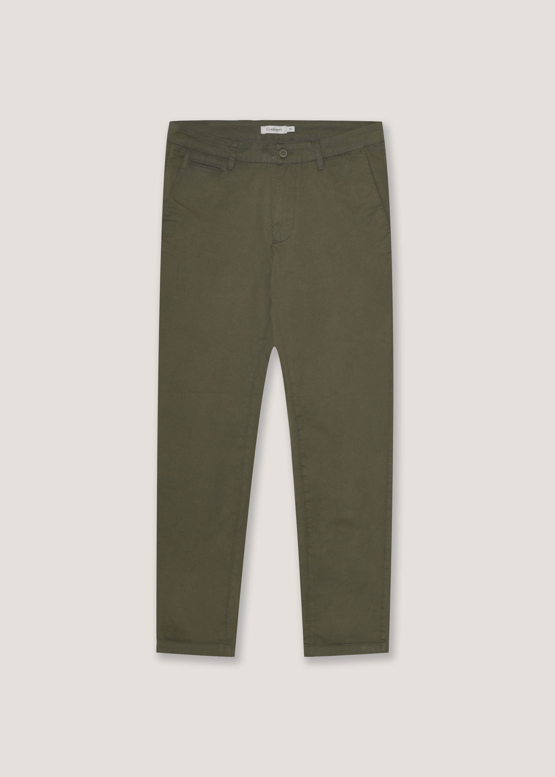 Pantaloni in raso di cotone stretch