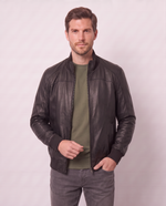 Bomber in nappa due tasche