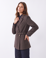 Blazer doppio petto con cintura