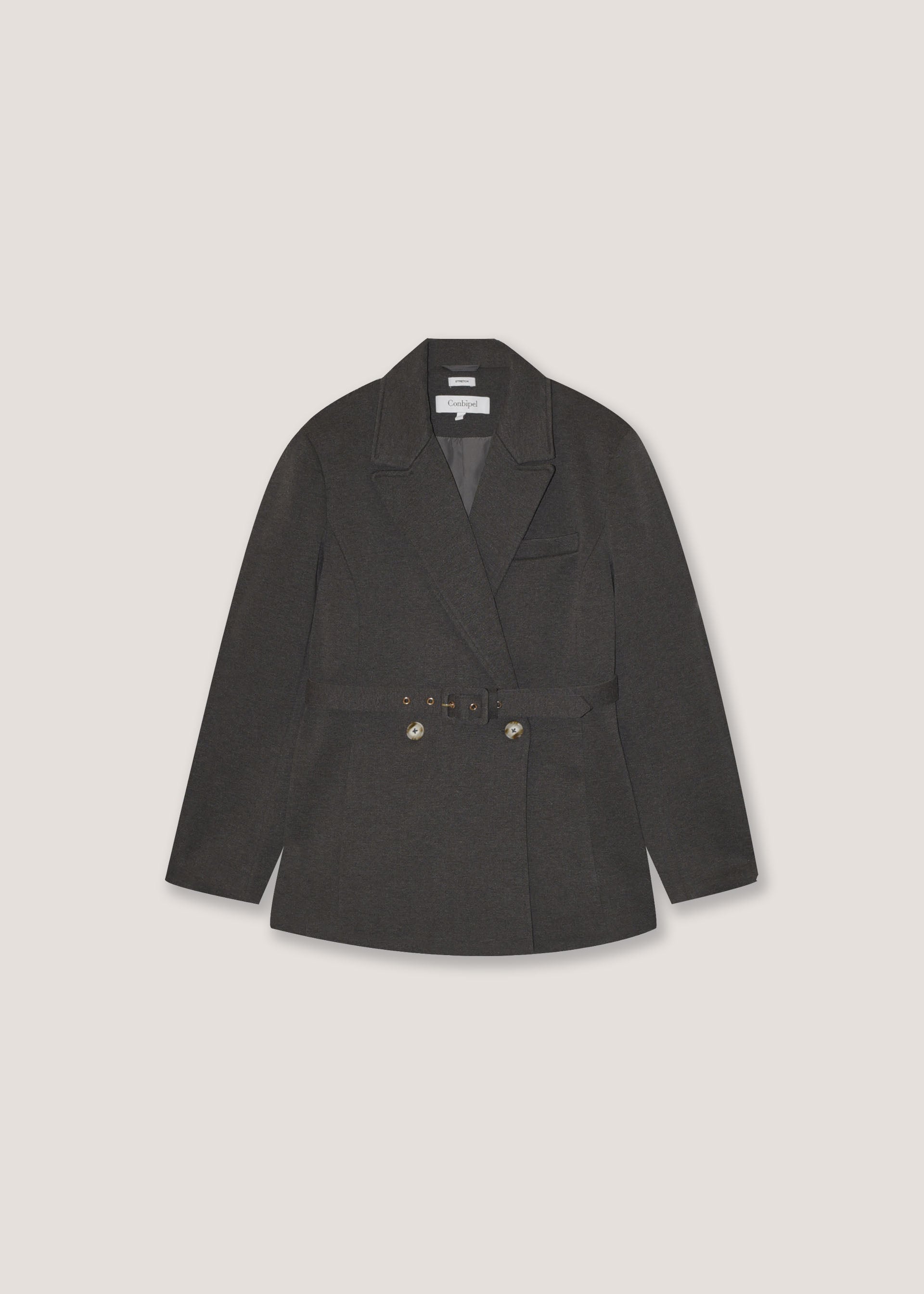 Blazer doppio petto con cintura