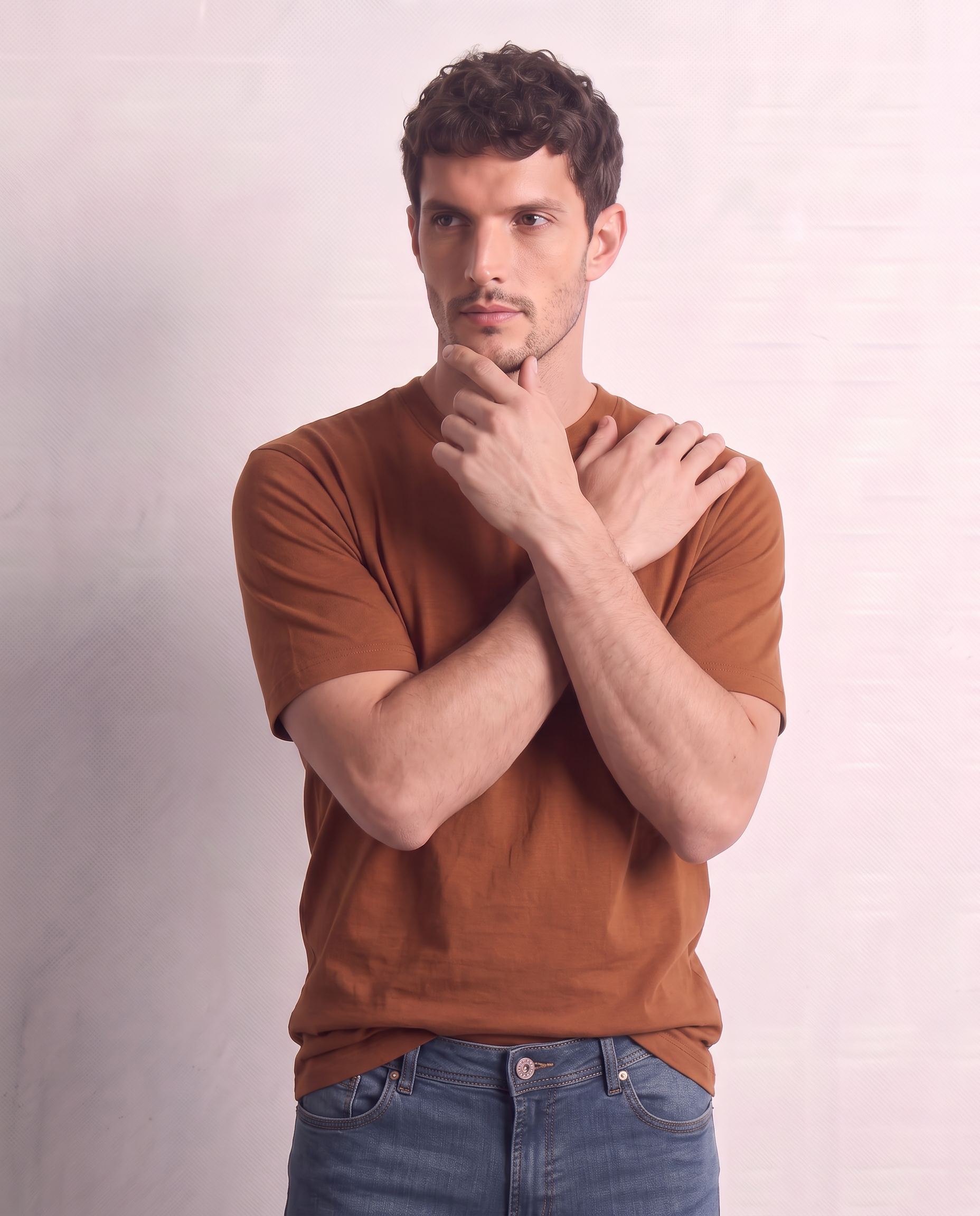 T-shirt in cotone a mezze maniche